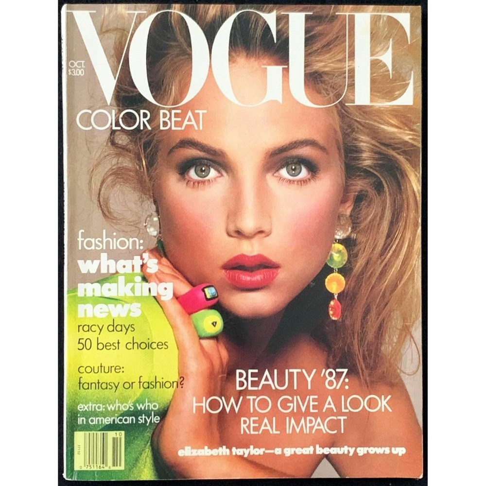 Vogue Magazine October '87 Rachel Williams Cover by Richard Avedon 496 pg Issue